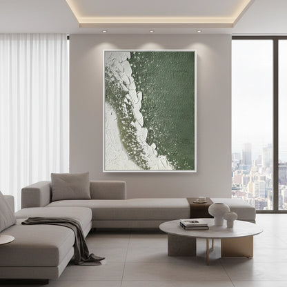 Tactile Emerald Wave Painting #TEWA440