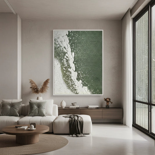 Tactile Emerald Wave Painting #TEWA440