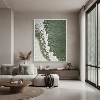 Tactile Emerald Wave Painting #TEWA440