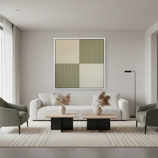 Tactile Ivory Linear Painting #TILA330