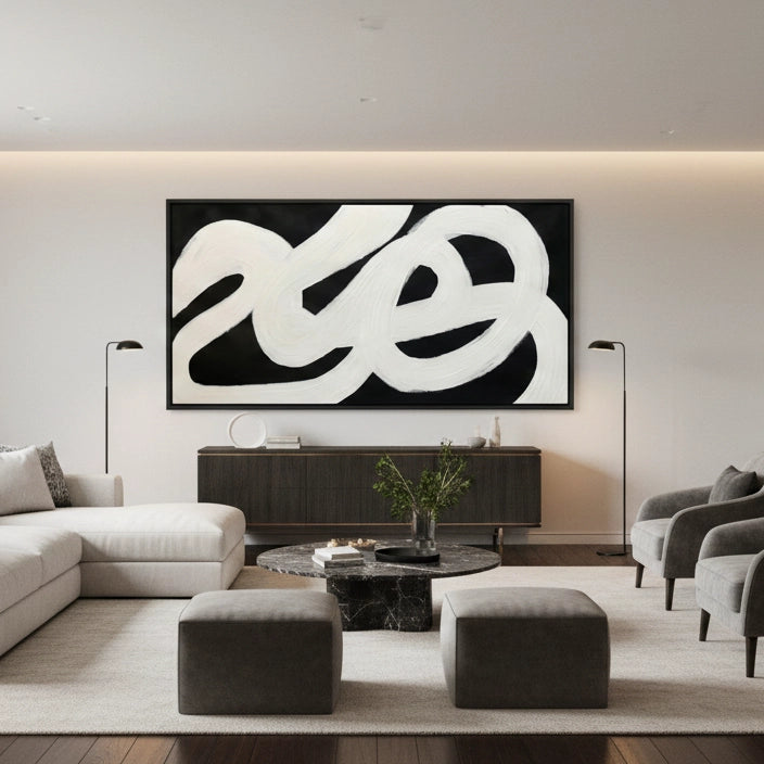 2Tactile Noir Loop Painting #TNLO330