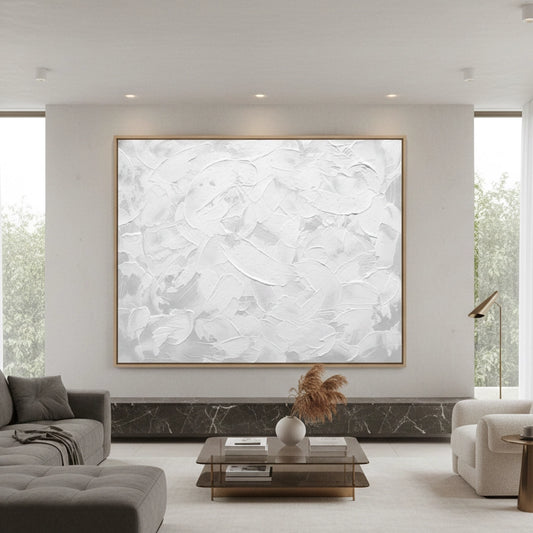 Tactile Snowy Abstract Painting #TSAB330