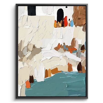 Tactile Terracotta Village Painting #TTVI330