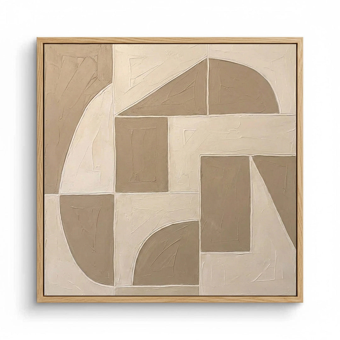 2Taupe Geometric Painting #MTGE110