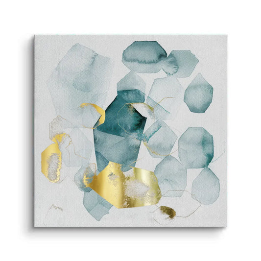 Teal Gold Abstract - Canvas