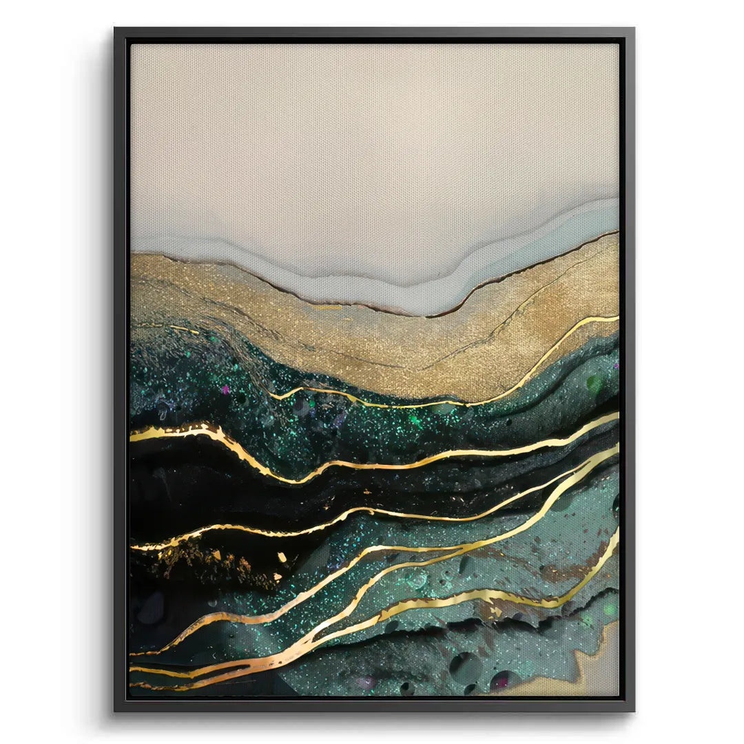 2Teal & Gold Set of 2 - Canvas