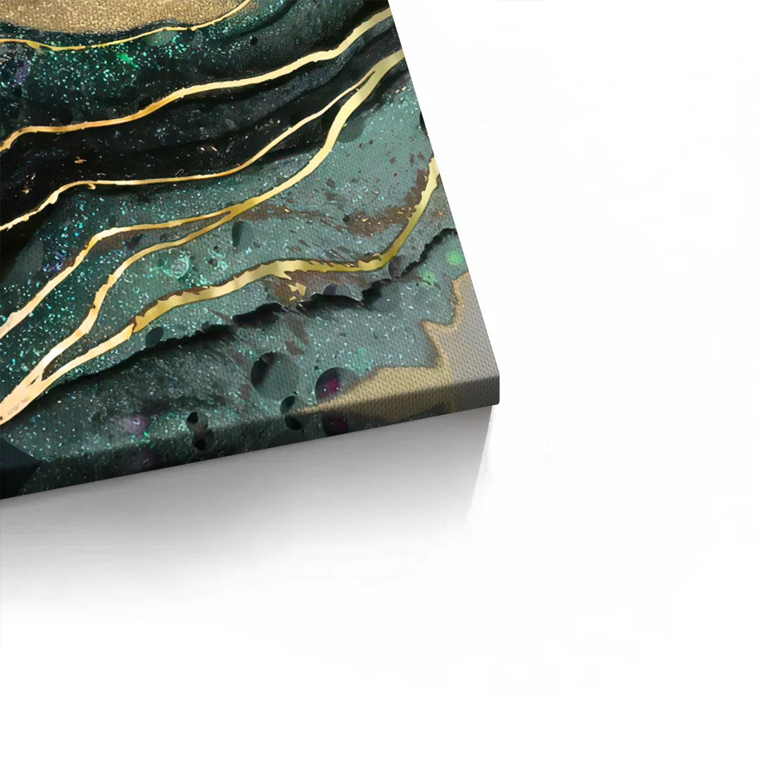 2Teal & Gold Set of 2 - Canvas