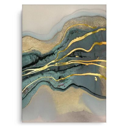 Teal & Gold Set of 2 - Canvas