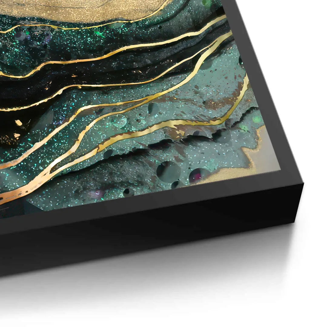 2Teal & Gold Set of 2 - Fine Art