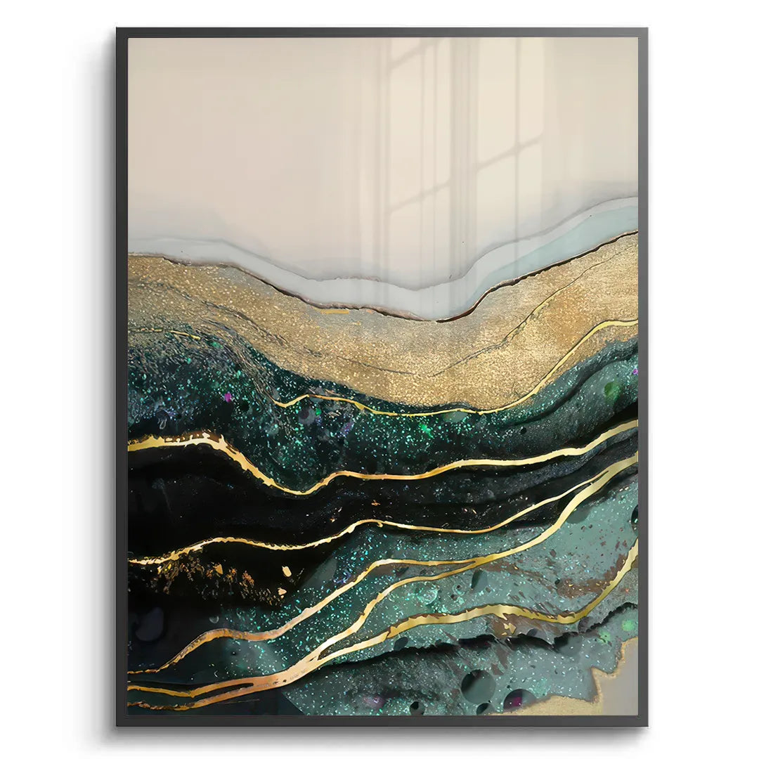 2Teal & Gold Set of 2 - Fine Art