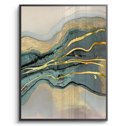 Teal & Gold Set of 2 - Fine Art