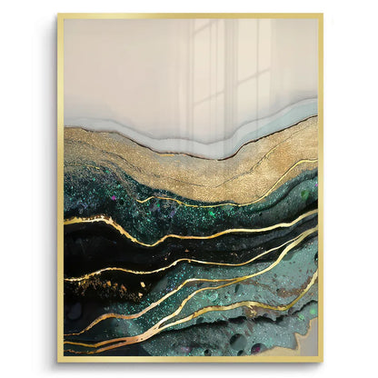 Teal & Gold Set of 2 - Fine Art