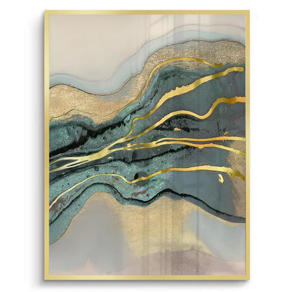Teal & Gold Set of 2 - Fine Art