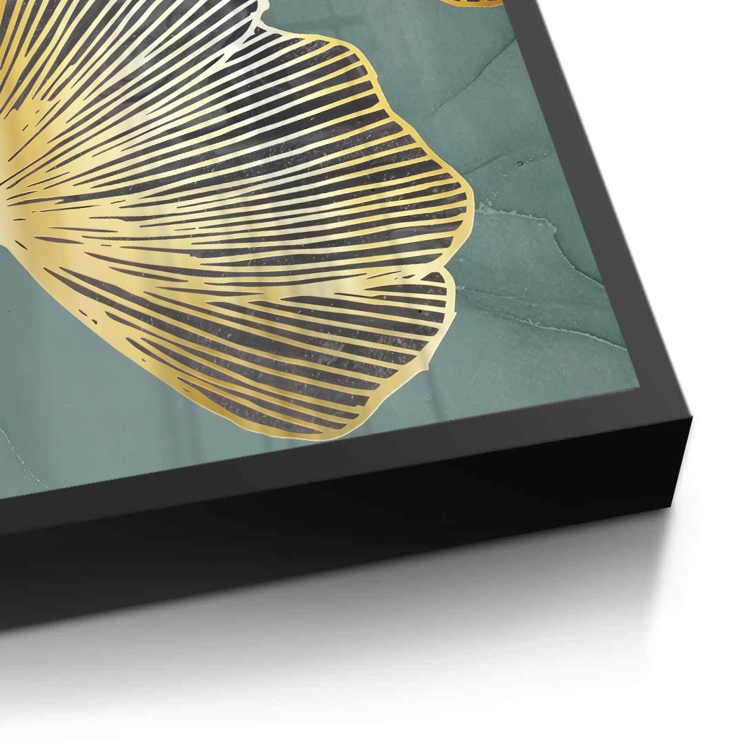 2Teal & Gold Ginkgo Set of 2 - Fine Art