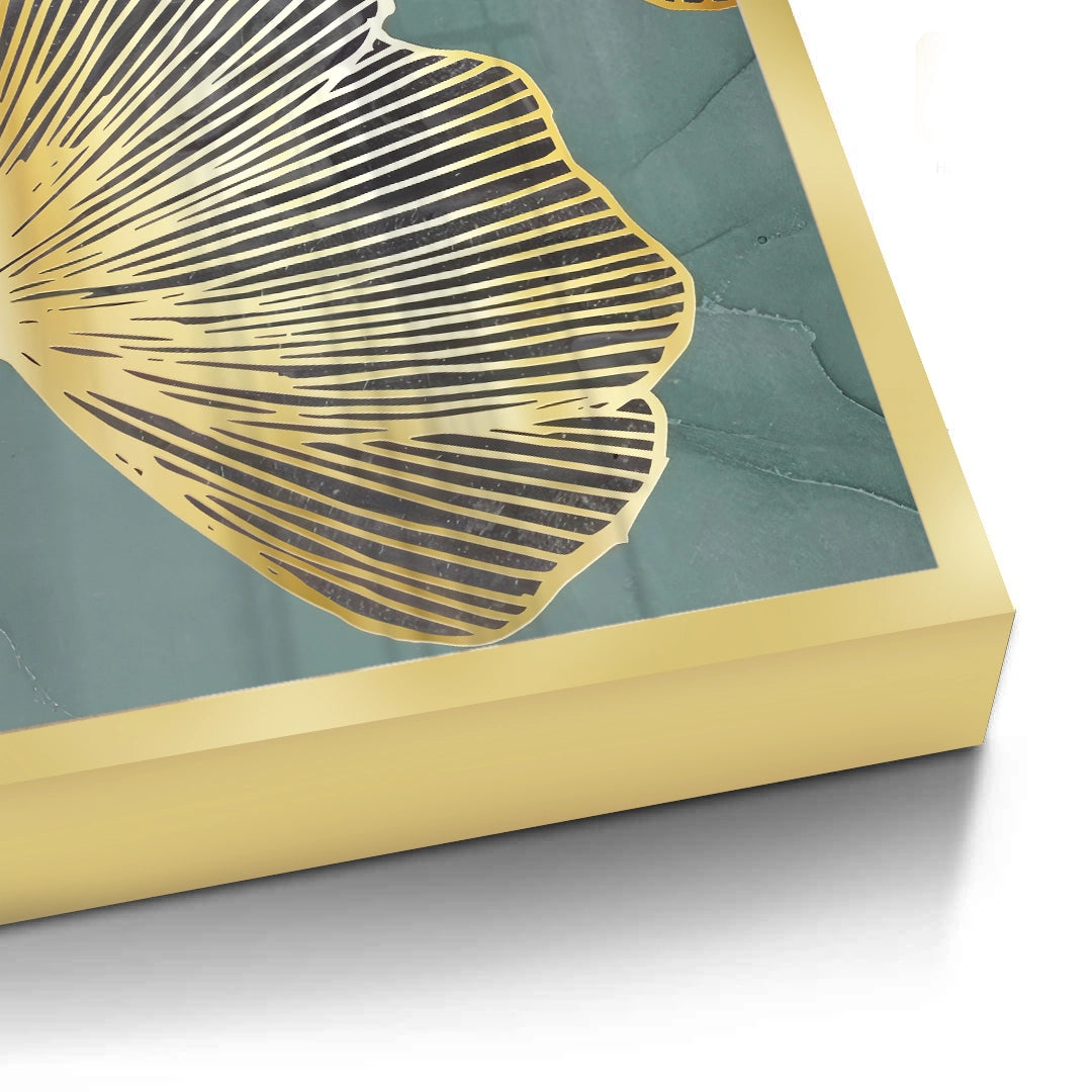 2Teal & Gold Ginkgo Set of 2 - Fine Art