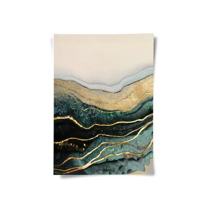Teal & Gold Set of 2 - Poster