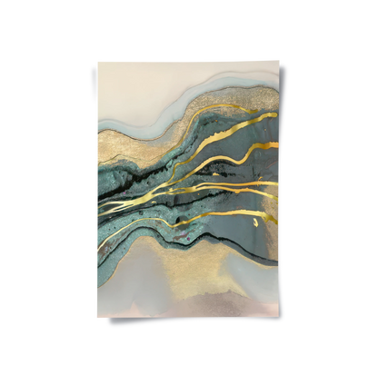 Teal & Gold Set of 2 - Poster