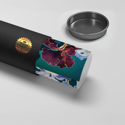 Teal and Burgundy Floral - Poster