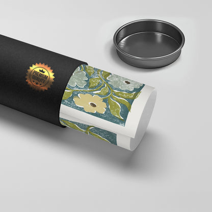 Teal and Sage Green Abstract Floral - Poster