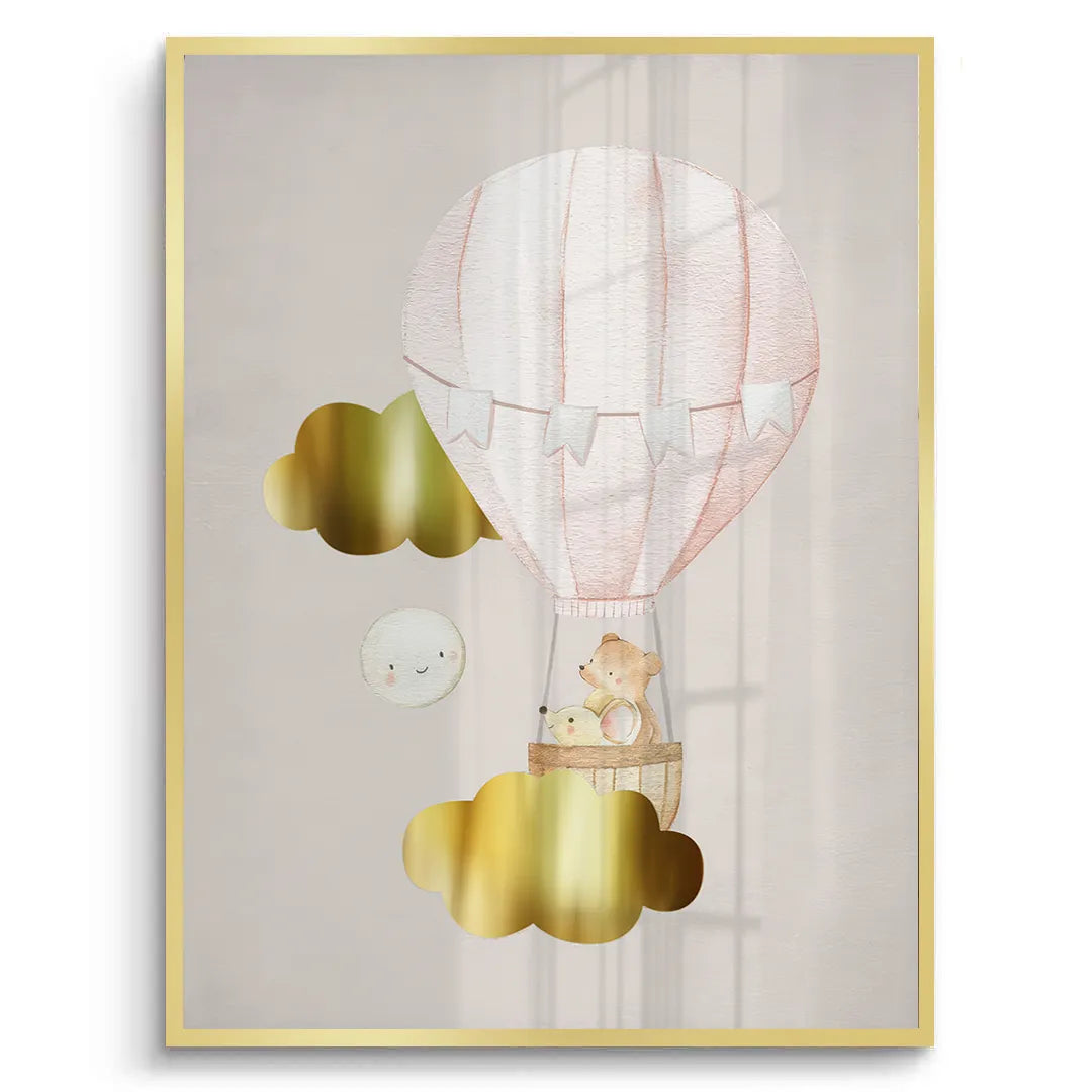 2Teddy Bear Hot Air Balloon - Fine Art