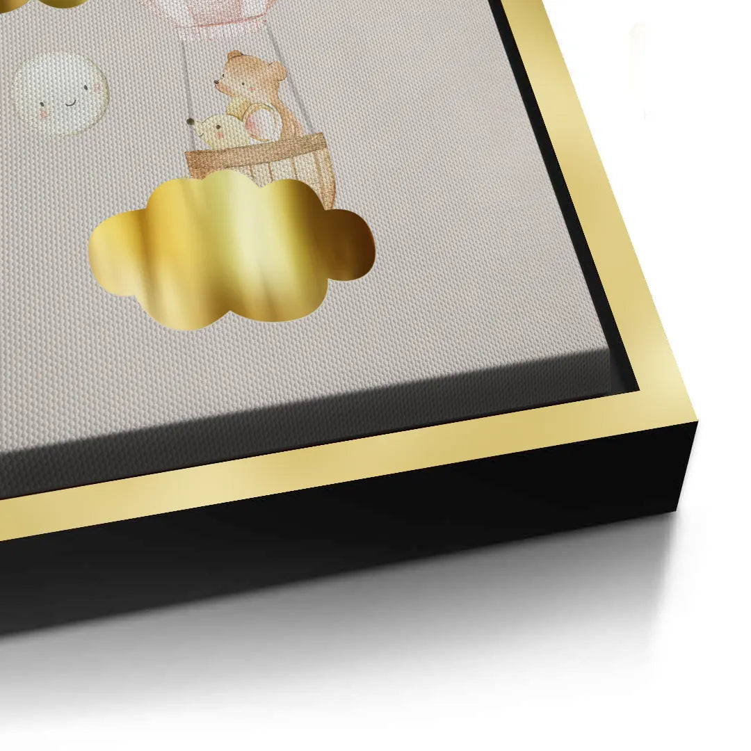 2Teddy Bear Hot Air Balloon - Canvas