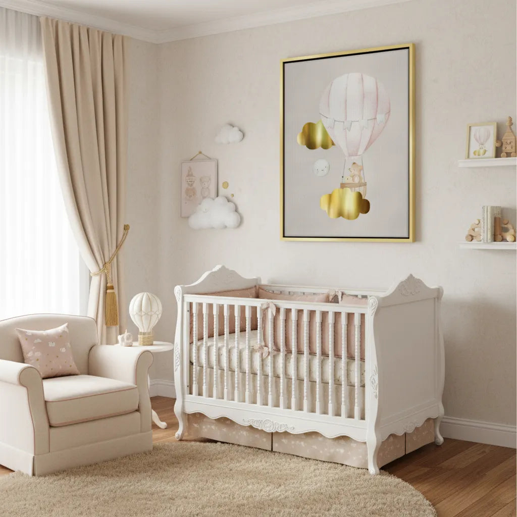 2Teddy Bear Hot Air Balloon - Canvas