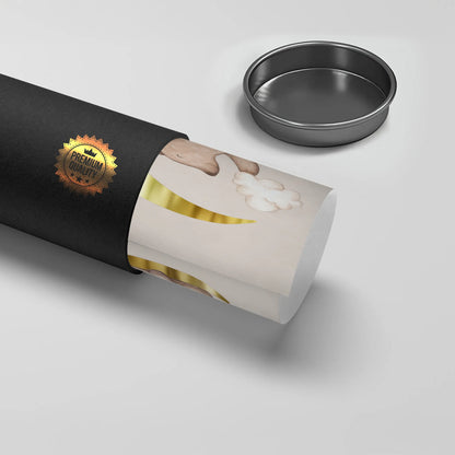 Teddy Bear Sitting on Gold Moon - Poster