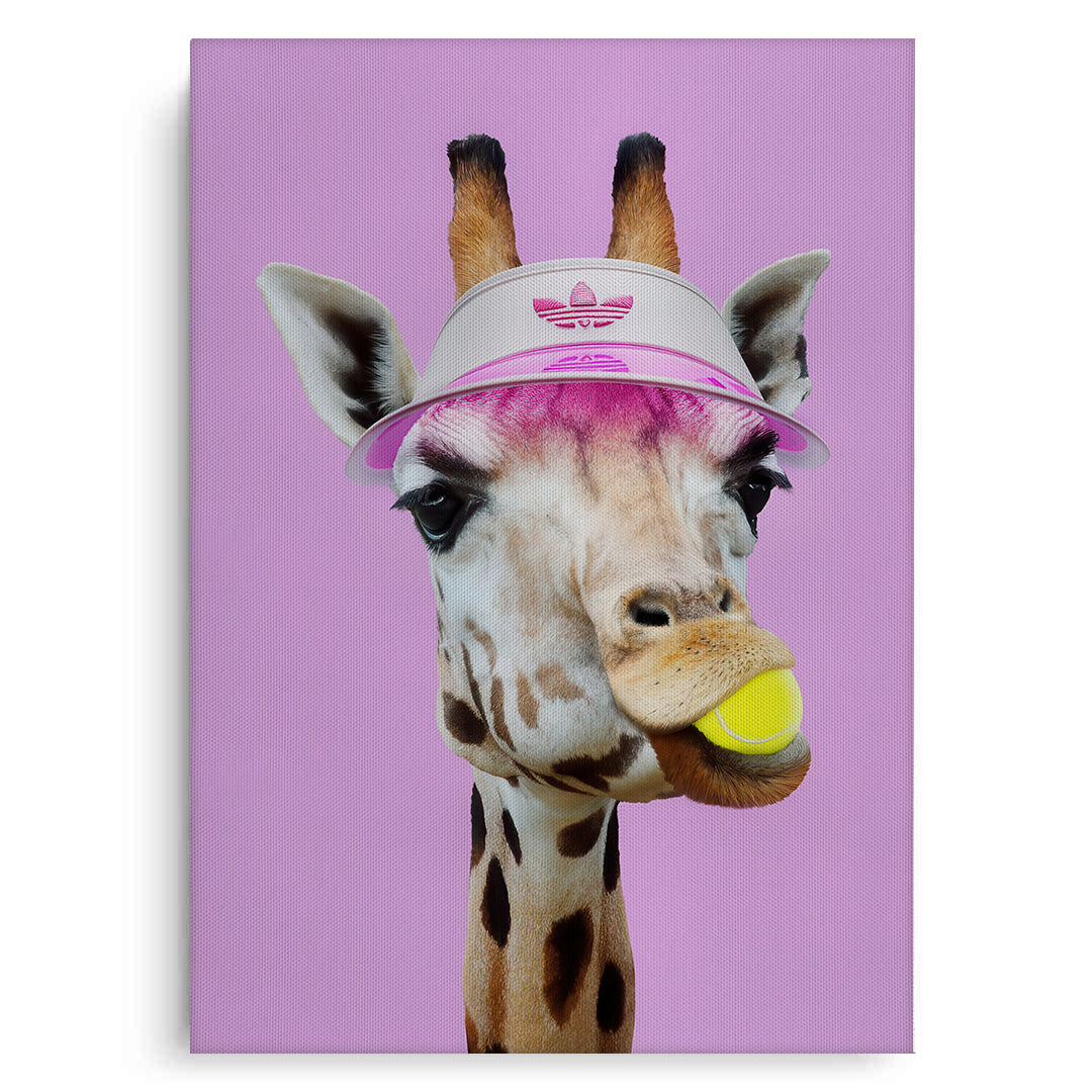 2Tennis Giraffe - Canvas