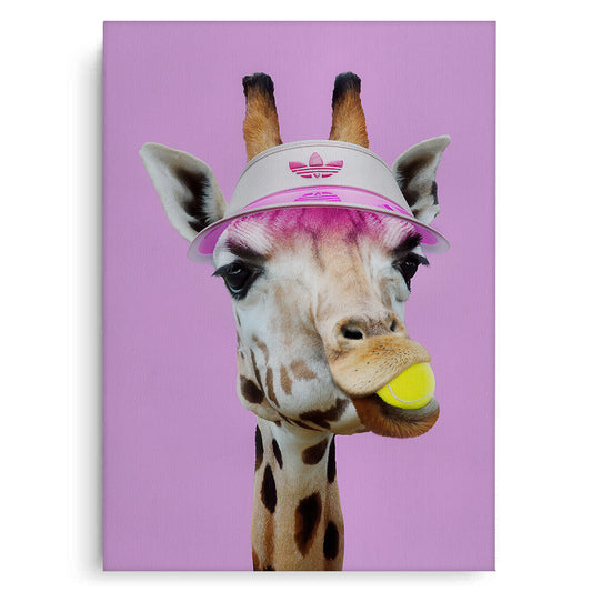 Tennis Giraffe - Canvas