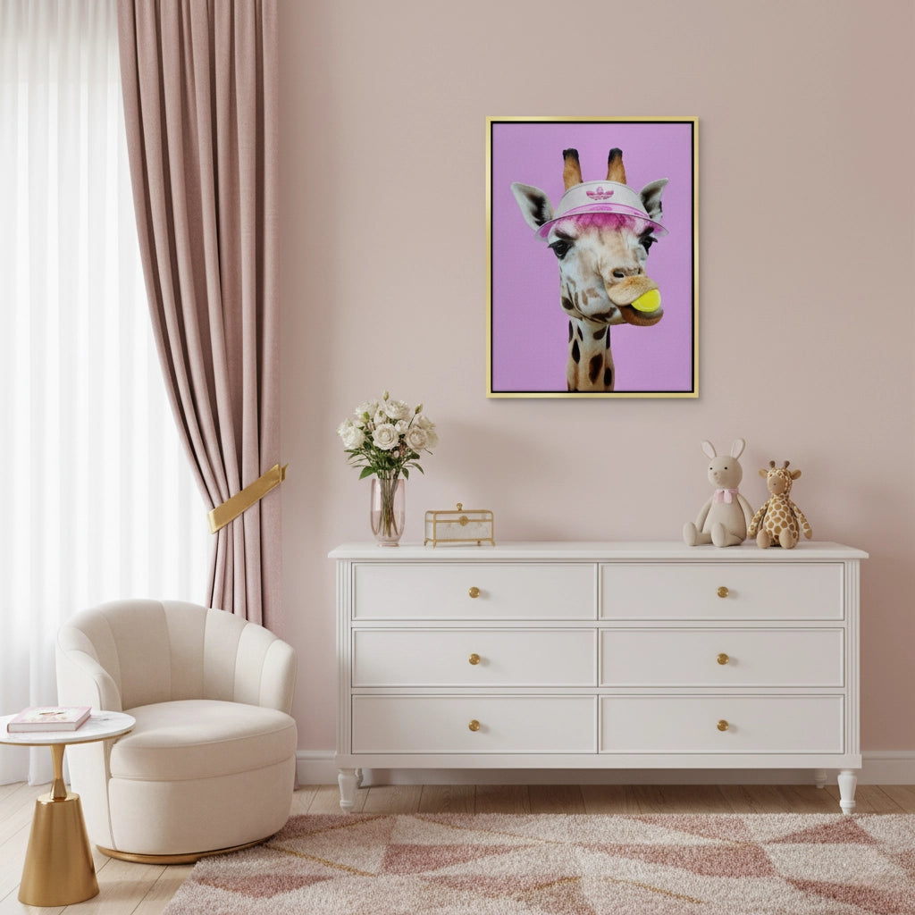 2Tennis Giraffe - Canvas