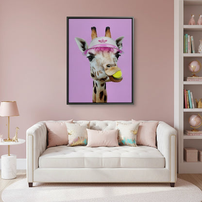 Tennis Giraffe - Canvas