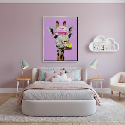Tennis Giraffe - Canvas