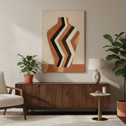 Terra Zig-Zag Vass - Canvas