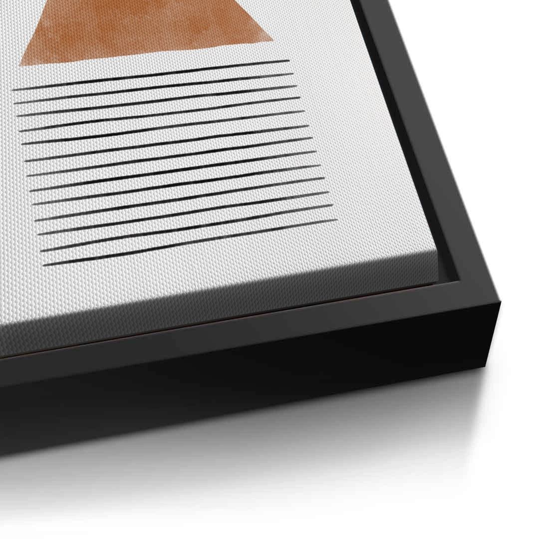 2Terracotta Abstract Geometry - Canvas