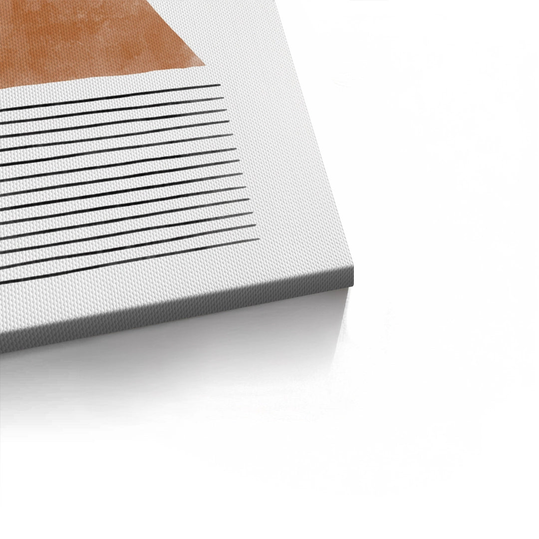 2Terracotta Abstract Geometry - Canvas