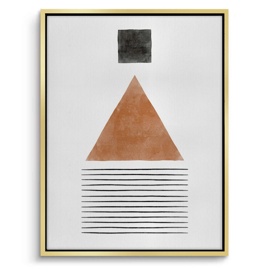 2Terracotta Abstract Geometry - Canvas