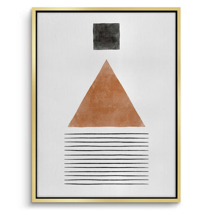 Terracotta Abstract Geometry - Canvas