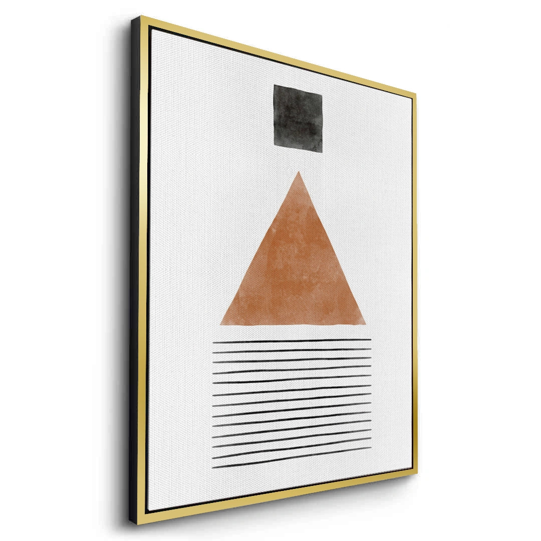 2Terracotta Abstract Geometry - Canvas