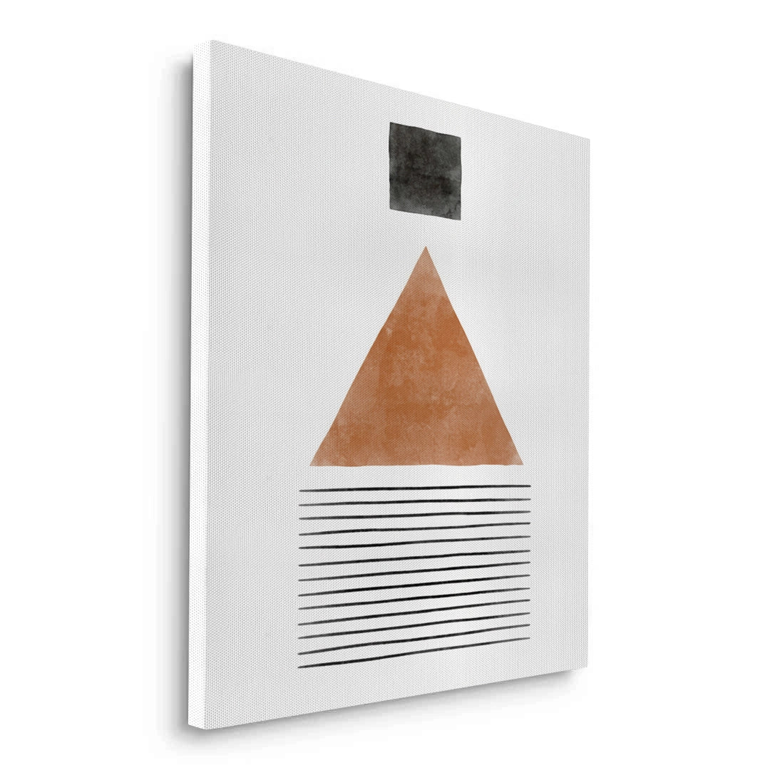 2Terracotta Abstract Geometry - Canvas