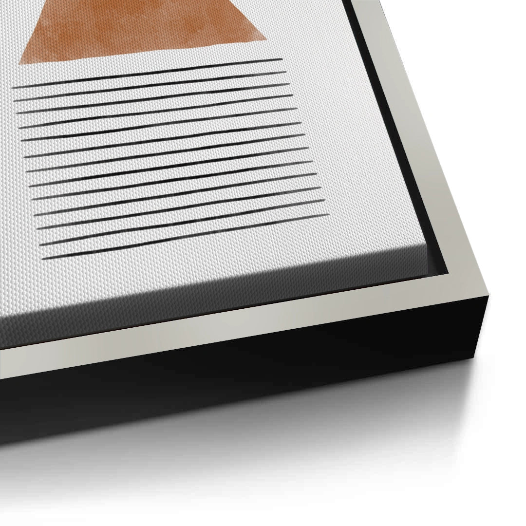 2Terracotta Abstract Geometry - Canvas