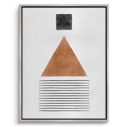 Terracotta Abstract Geometry - Canvas