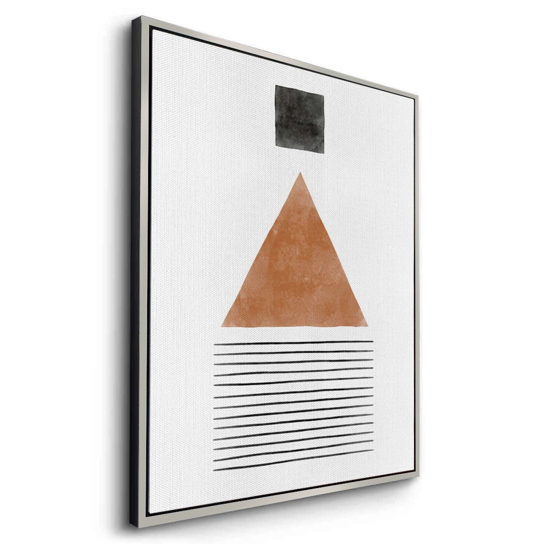 2Terracotta Abstract Geometry - Canvas