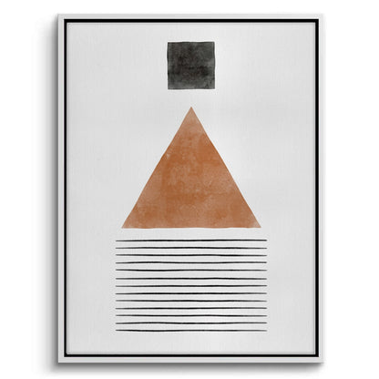 Terracotta Abstract Geometry - Canvas