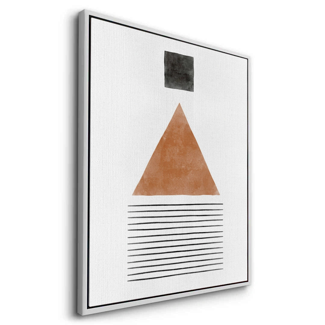 2Terracotta Abstract Geometry - Canvas