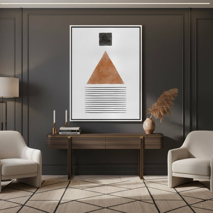 Terracotta Abstract Geometry - Canvas