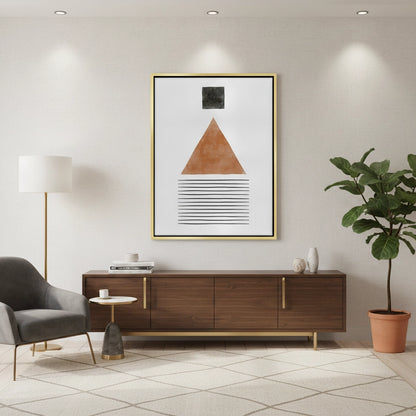 Terracotta Abstract Geometry - Canvas