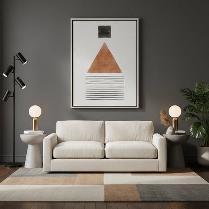 Terracotta Abstract Geometry - Canvas