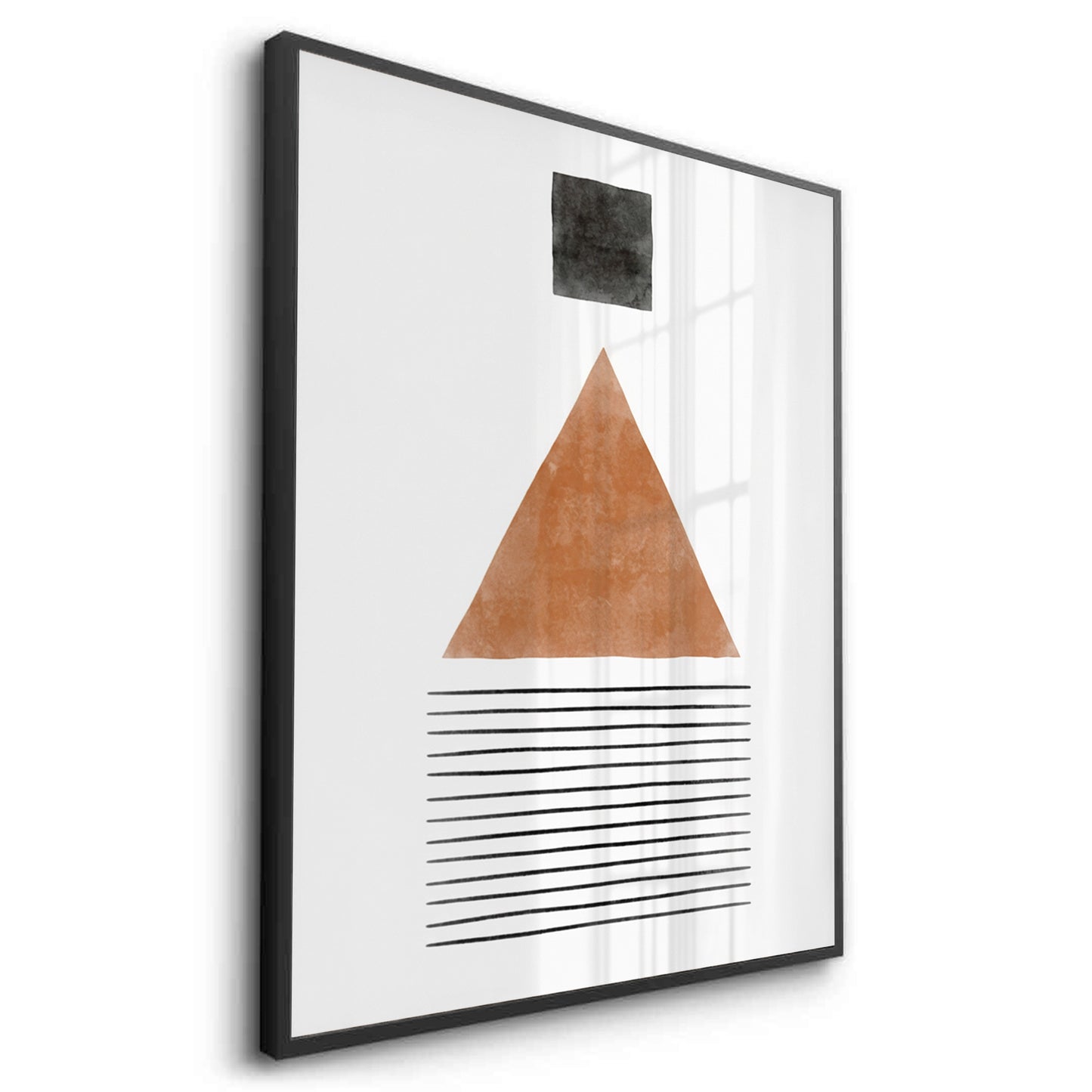 2Terracotta Abstract Geometry - Fine Art