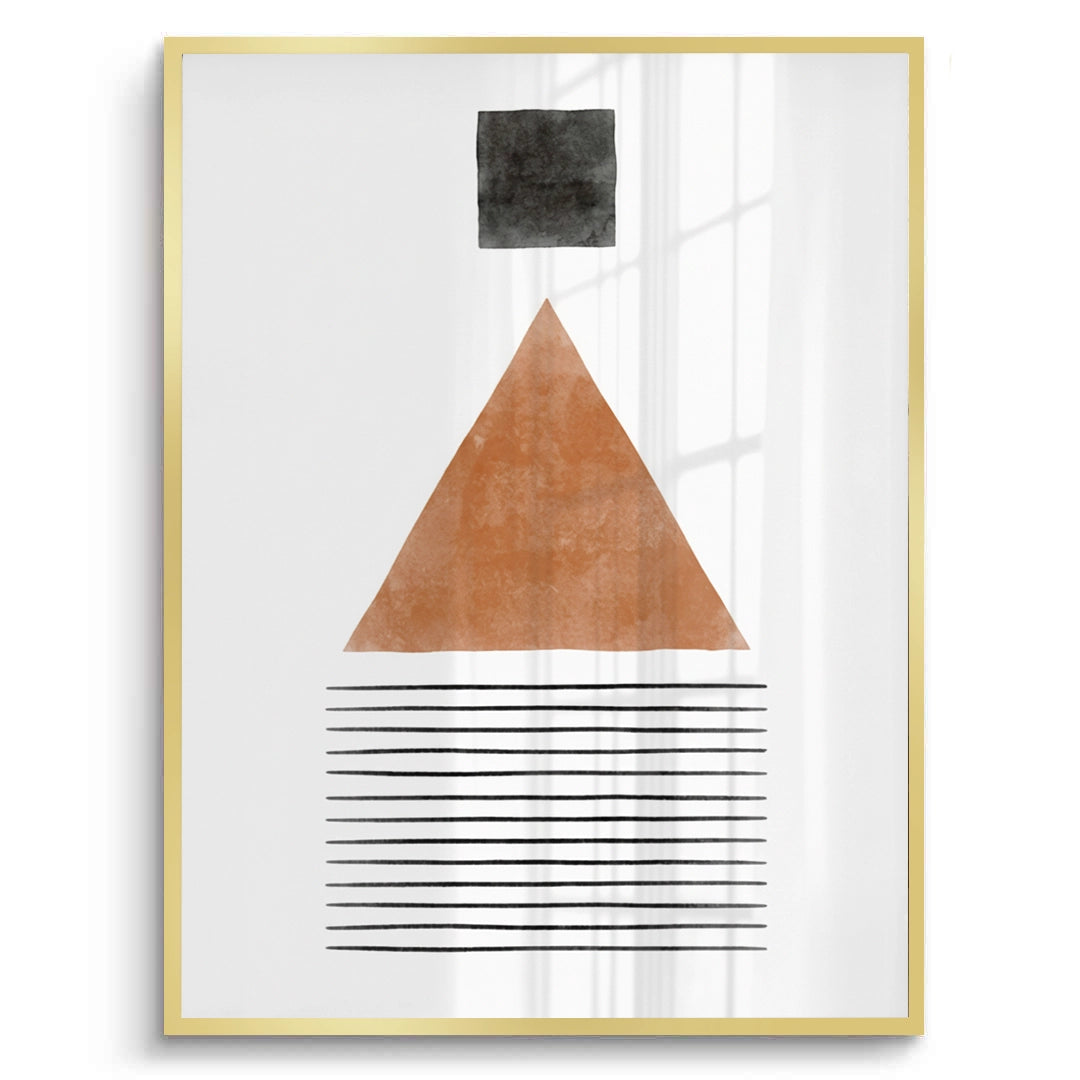 2Terracotta Abstract Geometry - Fine Art