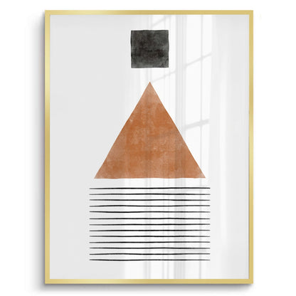 Terracotta Abstract Geometry - Fine Art